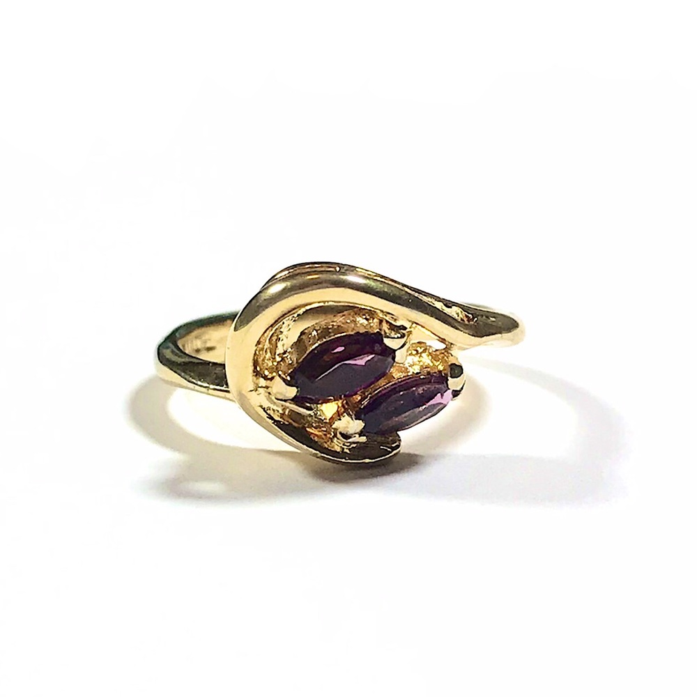 Vintage 10K HGF Yellow Gold Amethyst Ring